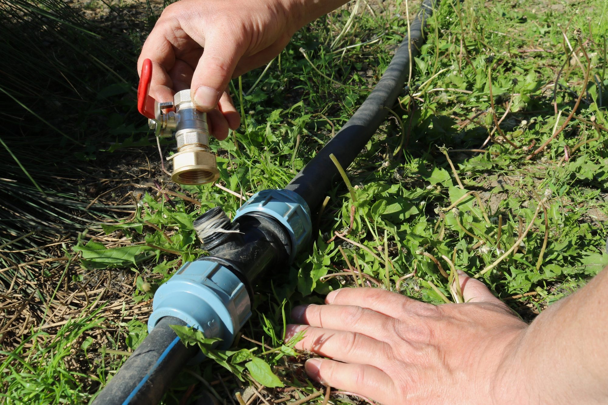 installation of automatic irrigation system